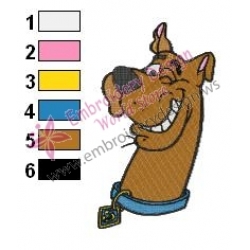 Smiley Scooby Doo Embroidery Design